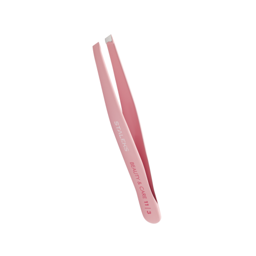 Пінцет для брів STALEKS BEAUTY   CARE / 11 TYPE 3 / рожевий