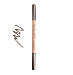 Олівець для брів восковий стійкий із щіточкою EKKOBEAUTY / Brown