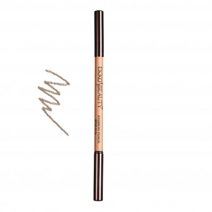 Олівець для брів восковий стійкий із щіточкою EKKOBEAUTY / Light brown