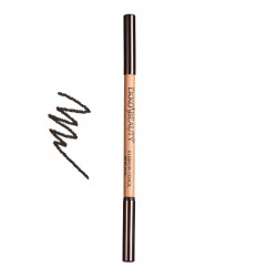 Permanent wax eyebrow pencil with brush EKKOBEAUTY / Dark brown