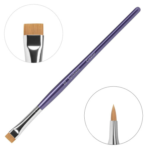 Synthetic CREATOR brush / blue handle # 22