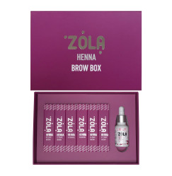Zestaw henny do brwi ZOLA 6 szt. + olejek (henna 5 g) - WYPRZEDAŻ (do 16.03.26)