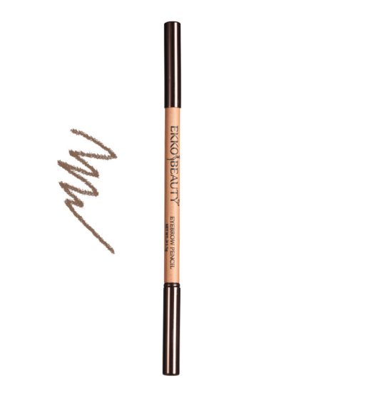 Карандаш для бровей восковой стойкий с щеточкой EKKOBEAUTY / Medium brown