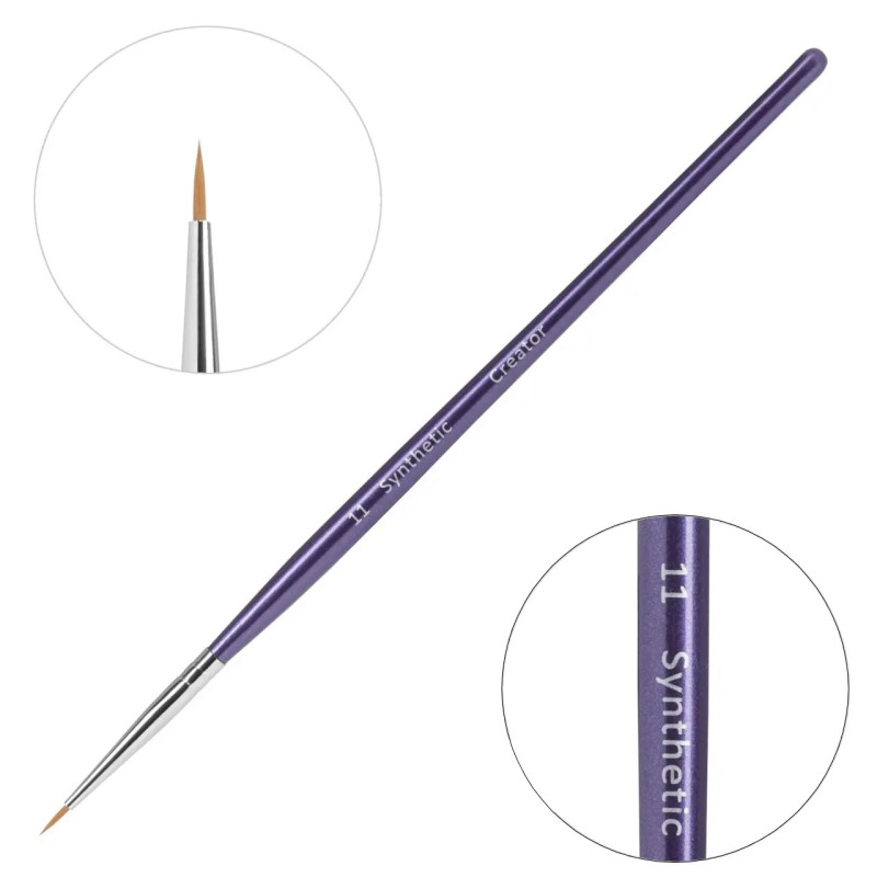 Synthetic CREATOR brush / blue handle # 11