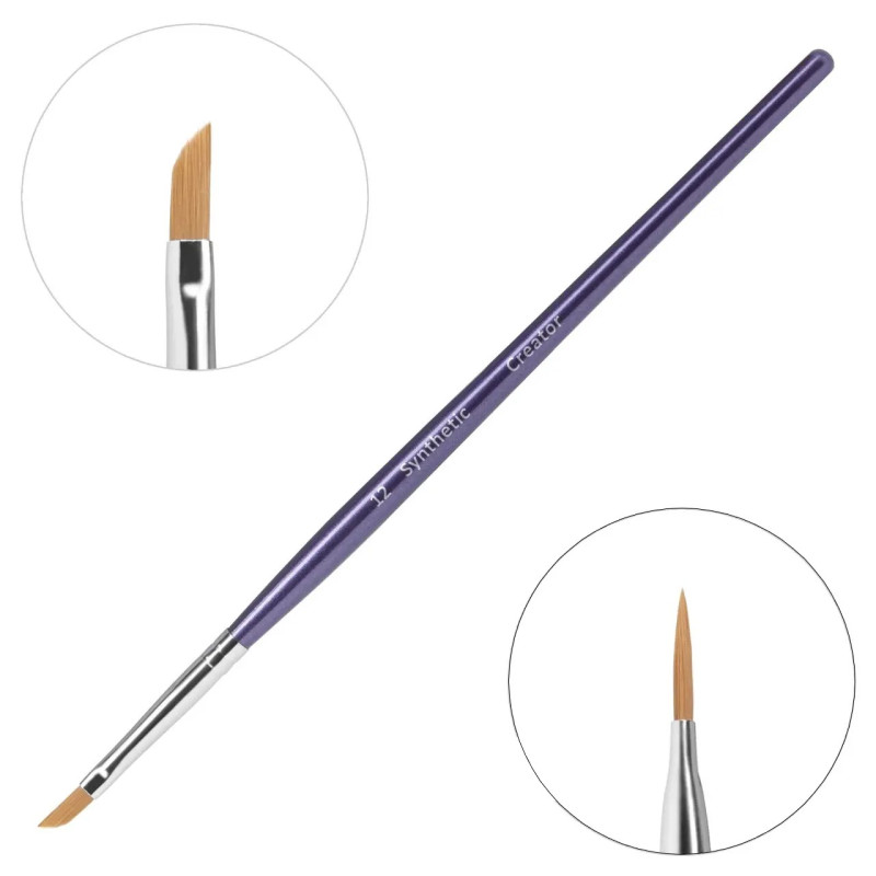 Synthetic CREATOR brush / blue handle # 12
