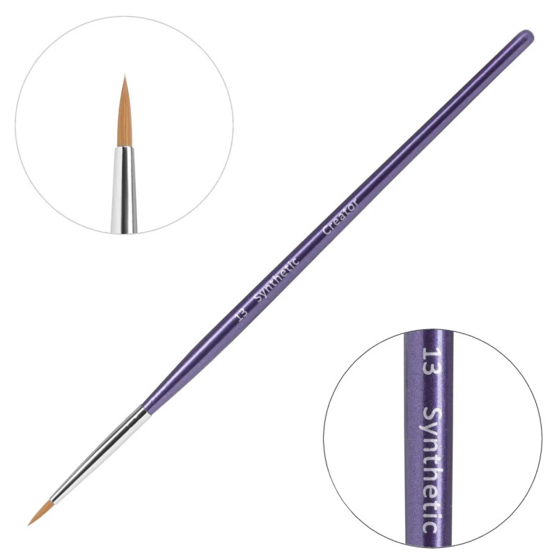 Synthetic CREATOR brush / blue handle # 13