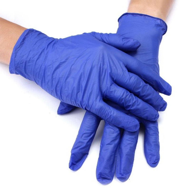 Перчатки нитриловые Mercator Medical Nitrylex Basic темно-синие, 100 шт в упаковке, размер S