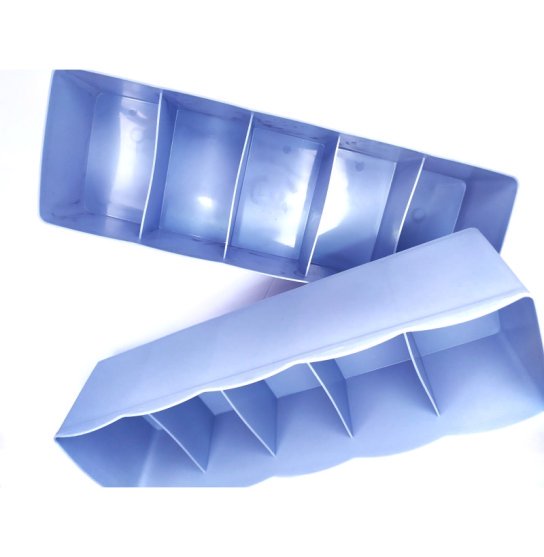 Plastikowy organizer do przechowywania, 5 przegródek / mini niebieski