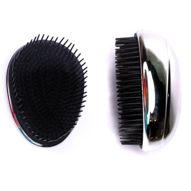 Small oval / gray hairbrush