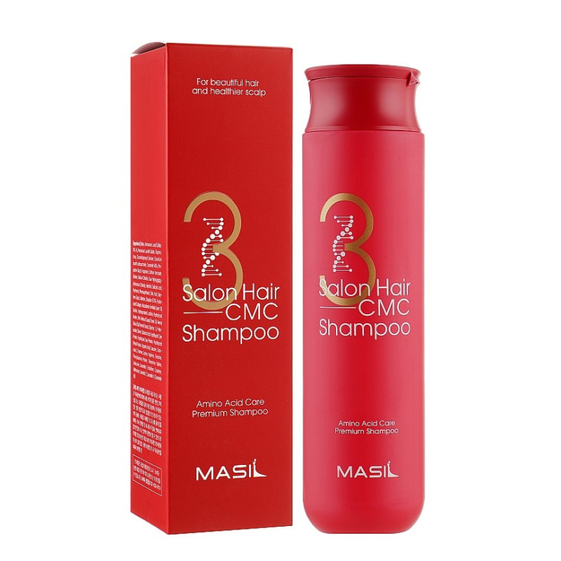 Шампунь восстанавливающий с аминокислотами MASIL 3 Salon Hair CMC Shampoo / БОЛЬШОЙ КРАСНЫЙ, 300 мл