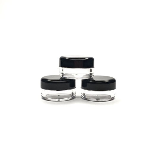 Jar with storage lid, 1 pc - black lid, 5 g (round shape)