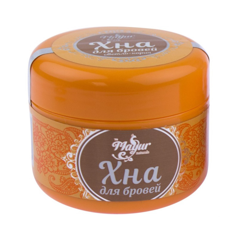Henna eyebrow Mayur light brown, 10 g in a jar