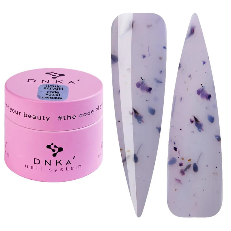 Acrylic gel for nails DNKa / Liquid Acrygel / #0038 Lavender, 15 ml