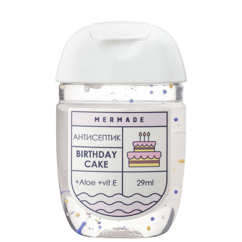 Płyn do dezynfekcji rąk MERMADE / Tort Urodzinowy / mini, 29 ml