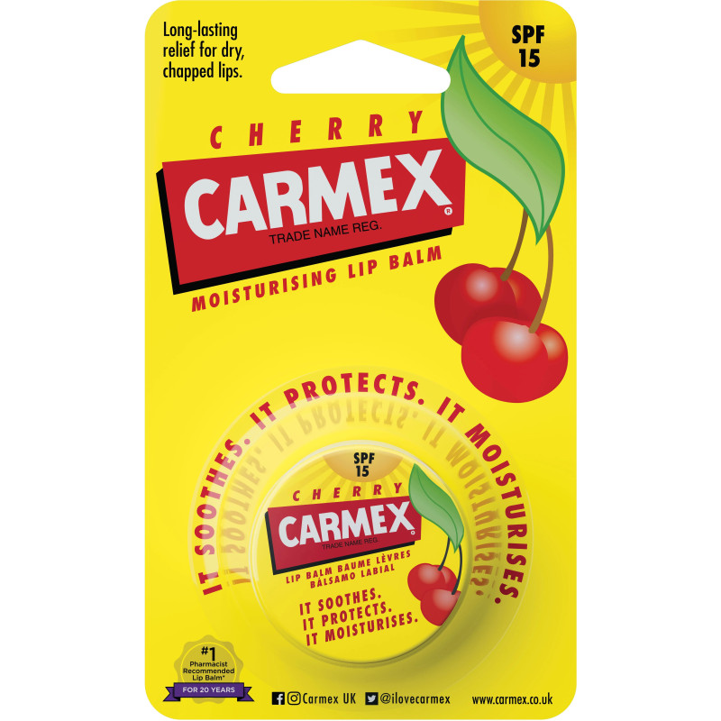 Бальзам для губ Carmex / Lip Balm / Cherry SPF15 / (в БАНОЧКЕ) вишня, 7,5 г