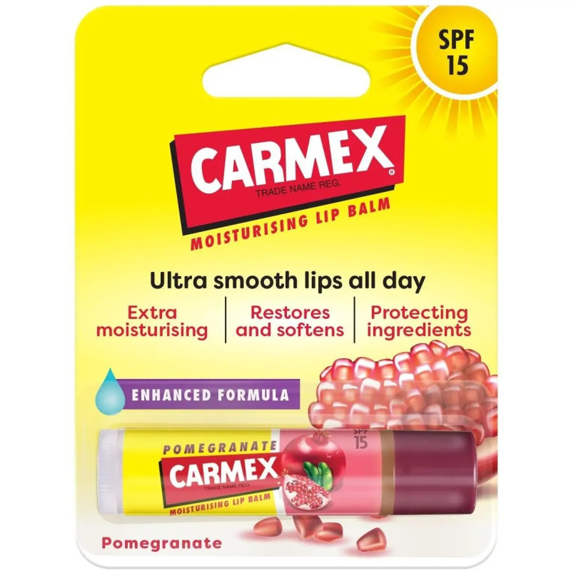 Бальзам для губ Carmex / Lip Balm Stick / Pomegranate SPF15 / (стик) гранат, 4,25 г