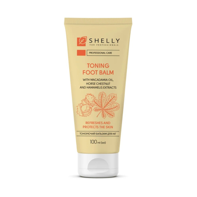 Shelly Foot Balm Toning z ekstraktami z orzechów makadamia, kasztanowca i oczaru wirginijskiego, 100 ml