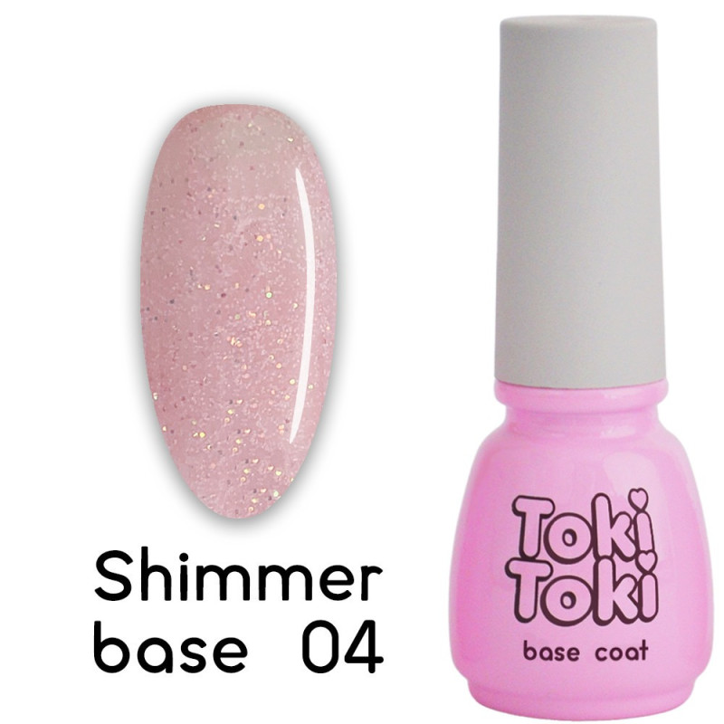 База цветная для гель-лака Toki Toki / Shimmer Base №04, 5 мл