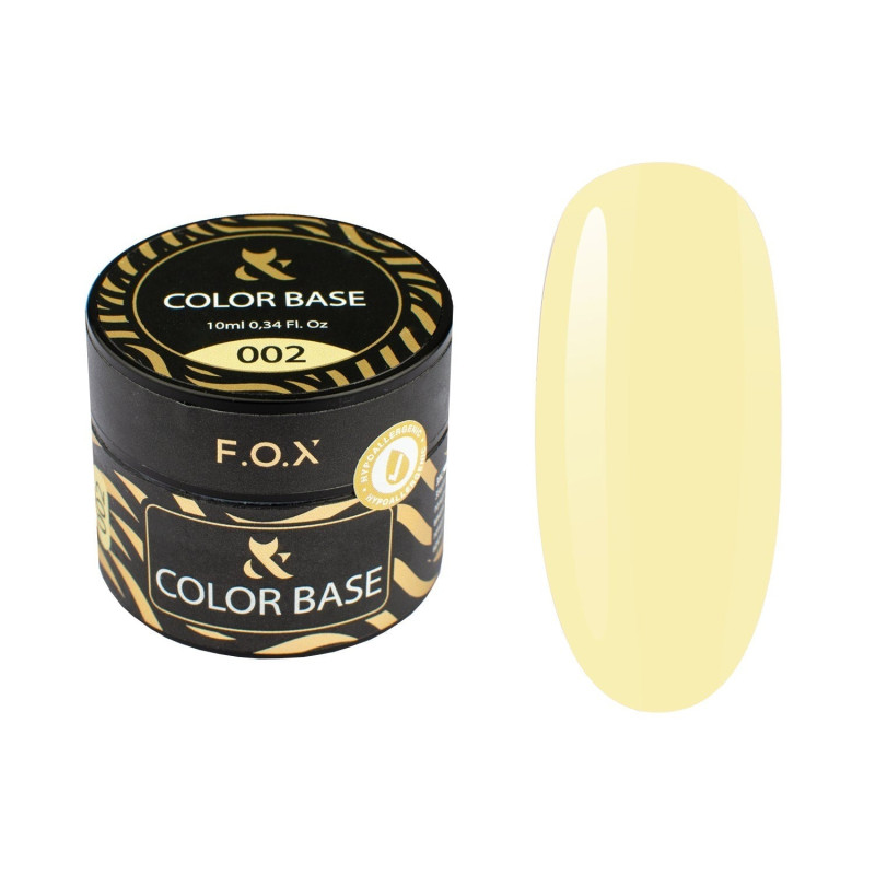 База для гель-лака цветная F.O.X / Color Base / 002, баночка 10 мл
