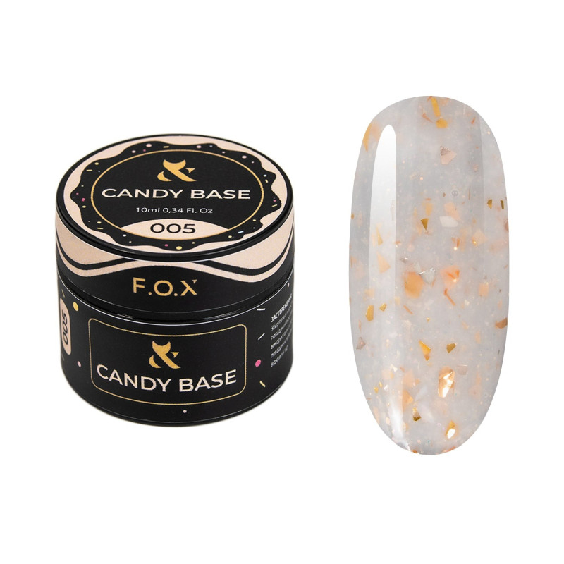 Base for gel polish F.O.X / Candy Base / 005, jar 10 ml