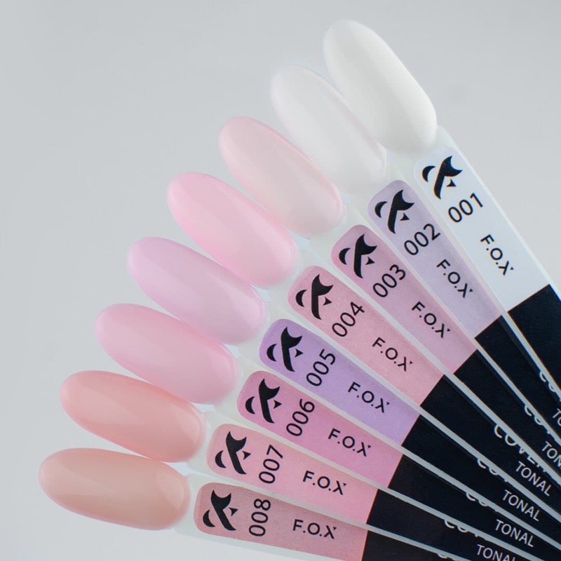Camouflage gel polish base F.O.X / Cover Base Tonal / 008, 14 ml