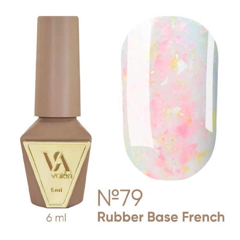 База для гель-лака VALERI - Rubber Base French - №079, 6 мл