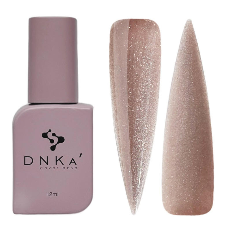 База камуфлирующая DNKa Cover Base / №0012 Shining (нежно-коричневый с серебряным шиммером), 12 мл