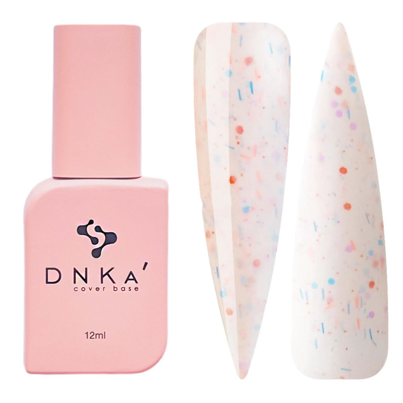Base camouflage DNKa Cover Base / №0062 Mellow (pale pink with multi-colored potal), 12 ml