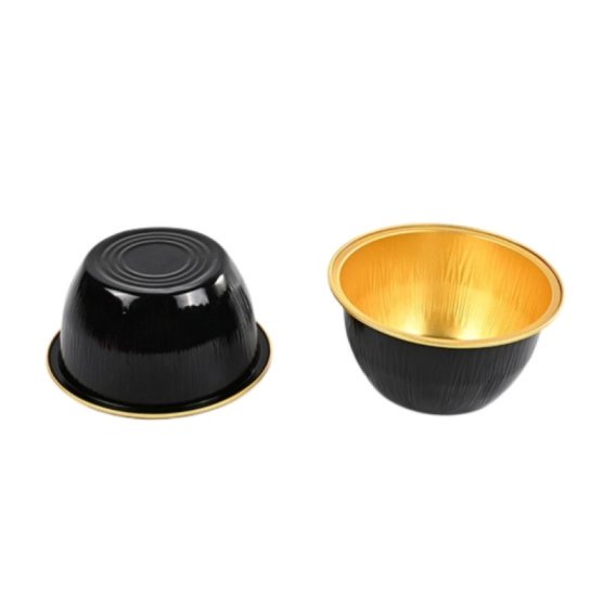 Miska aluminiowa do topielnika do wosku, 125 ml - czarna