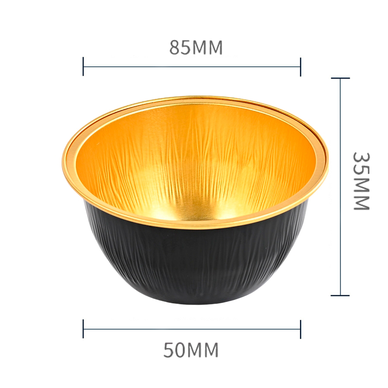 Miska aluminiowa do topielnika do wosku, 125 ml - czarna