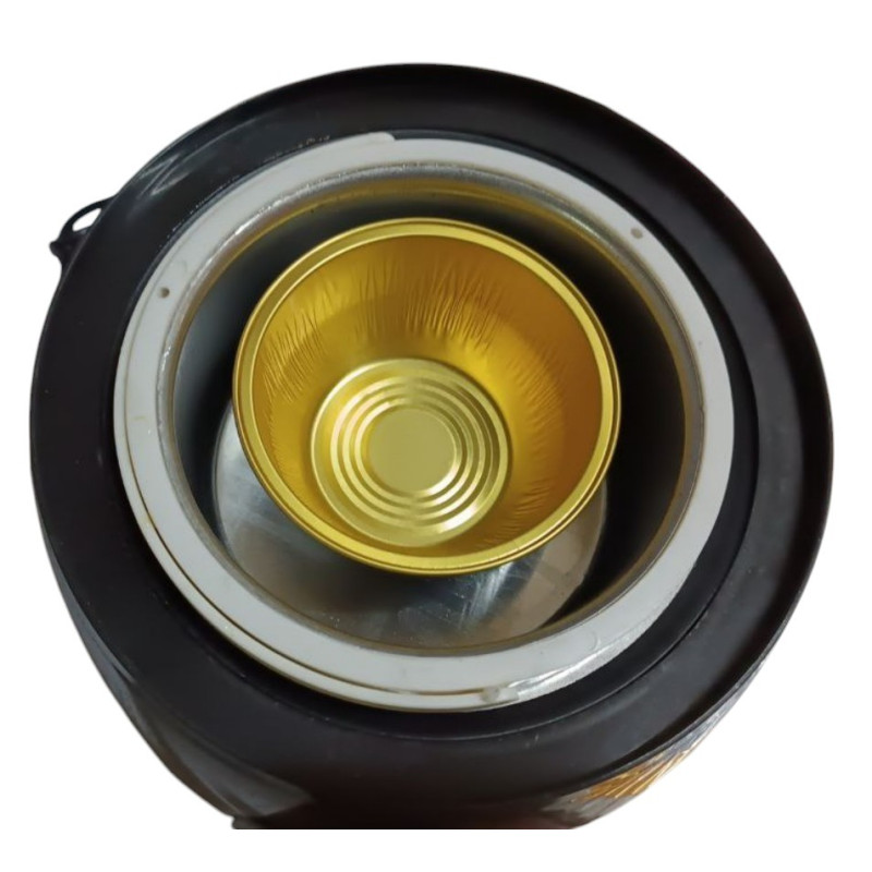 Miska aluminiowa do topielnika do wosku, 125 ml - czarna
