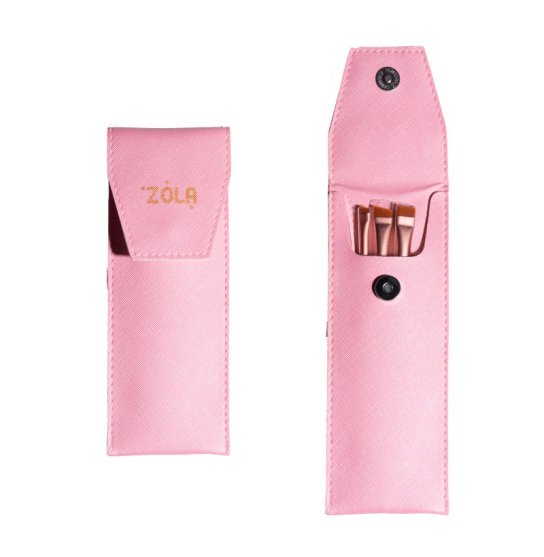 Etui na pędzle ZOLA / różowe (bez pędzli)