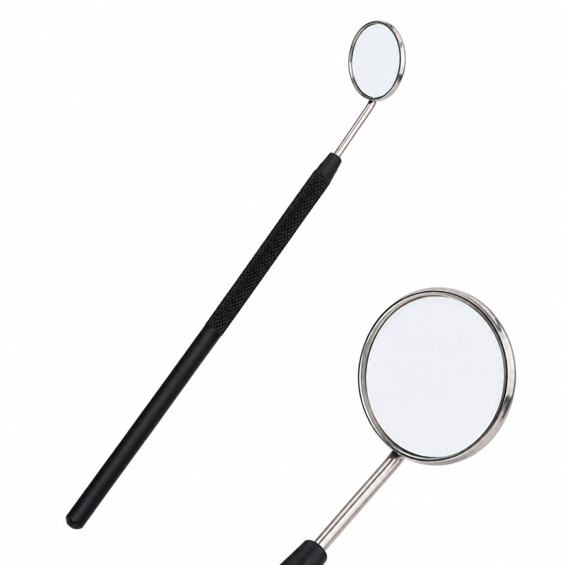 MIRROR for eyelash extension, STEEL, 2 cm – black
