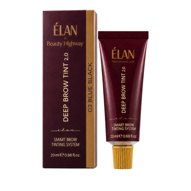 ELAN Eyelash Tint - DEEP BROW TINT 2.0 | 20 ml - 02 BLUE BLACK (in a tube)