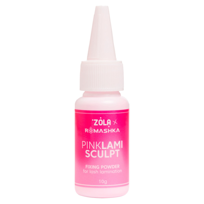 Фіксуюча пудра для ламінування вій ZOLA x Romashka - PINK LamiSculpt | рожева | 10 г