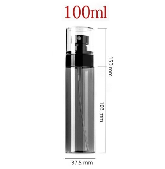 Spray bottle, fine mist spray - black and transparent, 100 ml