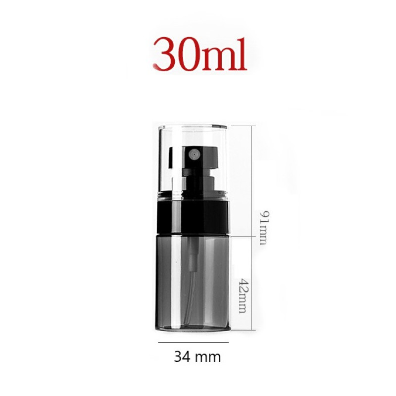 Butelka ze spryskiwaczem, mgiełka w sprayu - czarna i przezroczysta, 30 ml