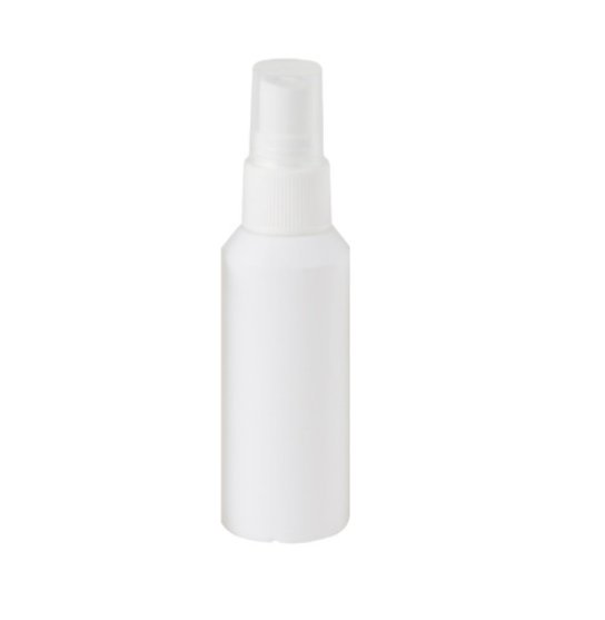 Butelka ze spryskiwaczem, pojemnik na kosmetyki - biała, 100 ml