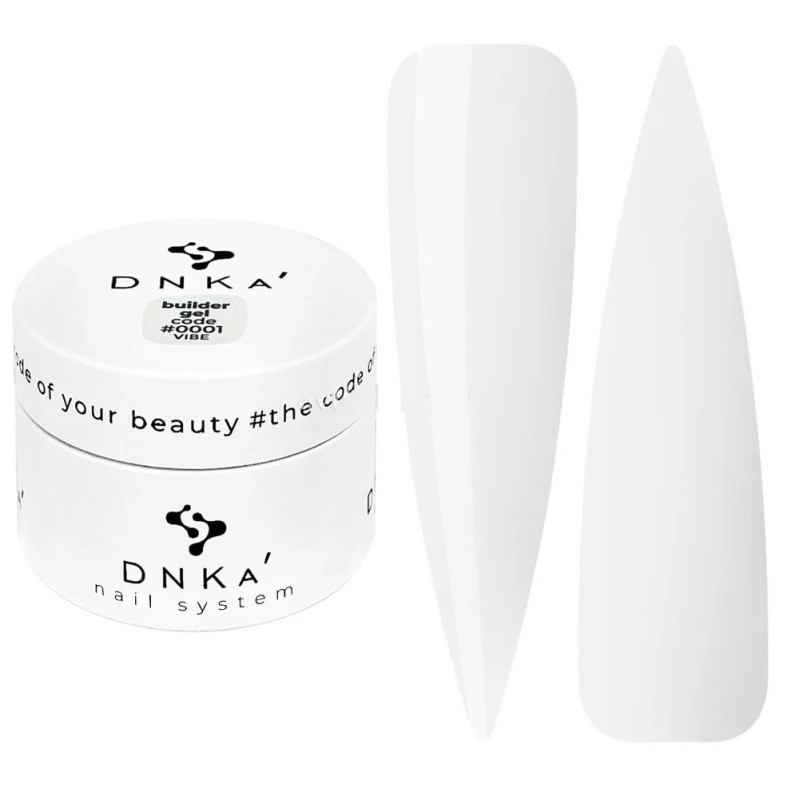 Gel for extensions DNKa Builder Gel / No. 0001 Vibe (transparent), 30 ml