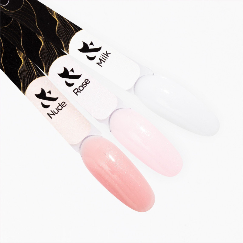 Gel for strengthening natural nails F.O.X / Shine Gel / Milk, 15 ml (jar)