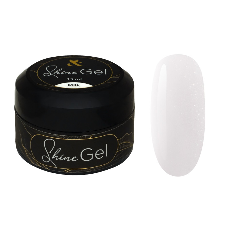 Gel for strengthening natural nails F.O.X / Shine Gel / Milk, 15 ml (jar)