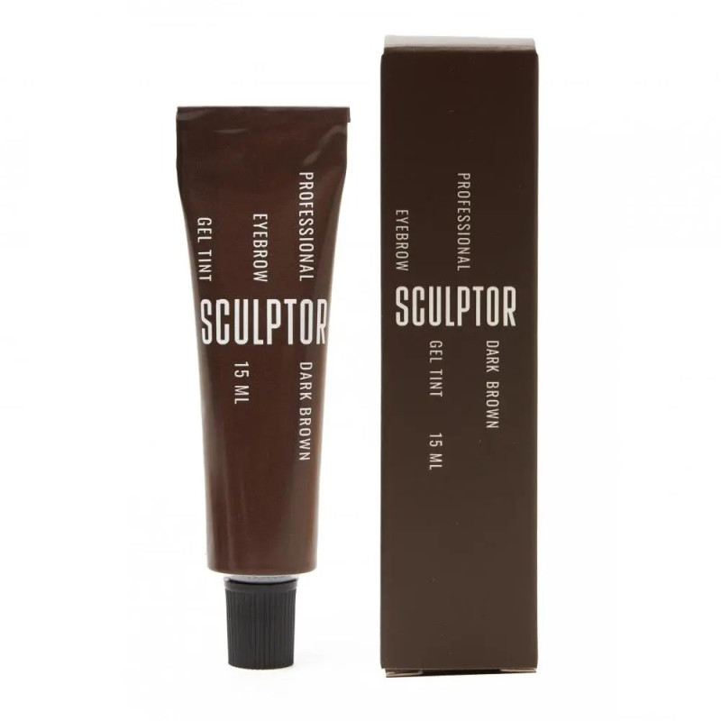 Gel-paint for eyebrow coloring Sculptor Lash / Eyebrow Gel Tint / Dark brown, 15 ml