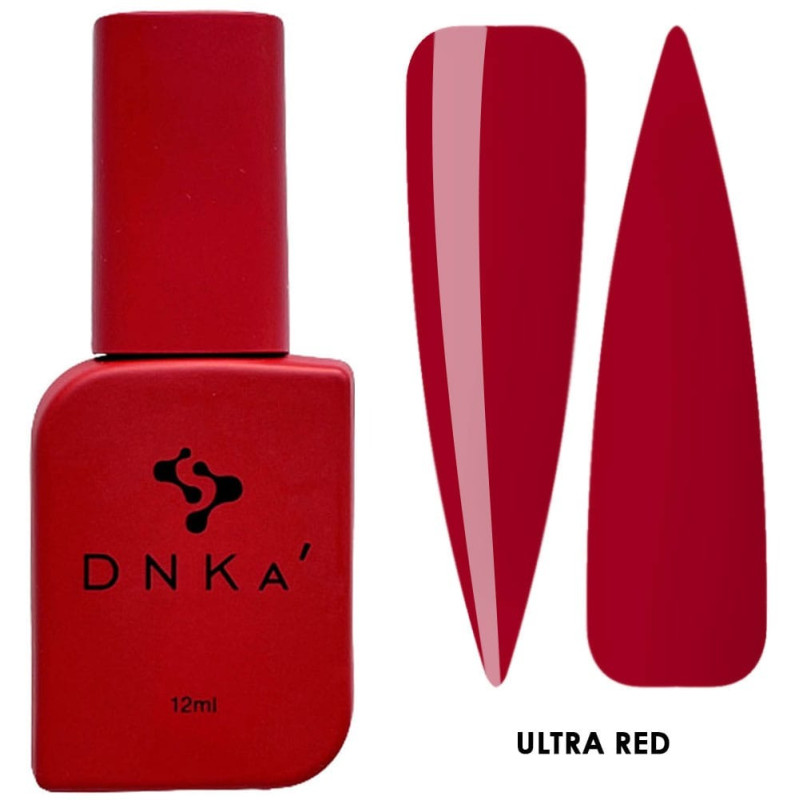 Gel nail polish DNKa / ULTRA RED (extra red), 12 ml