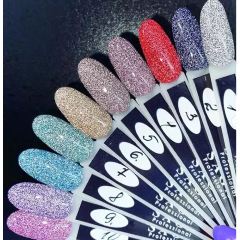Гель лак світловідбивний Saga Professional Gel polish Fiery gel №10, 8 мл