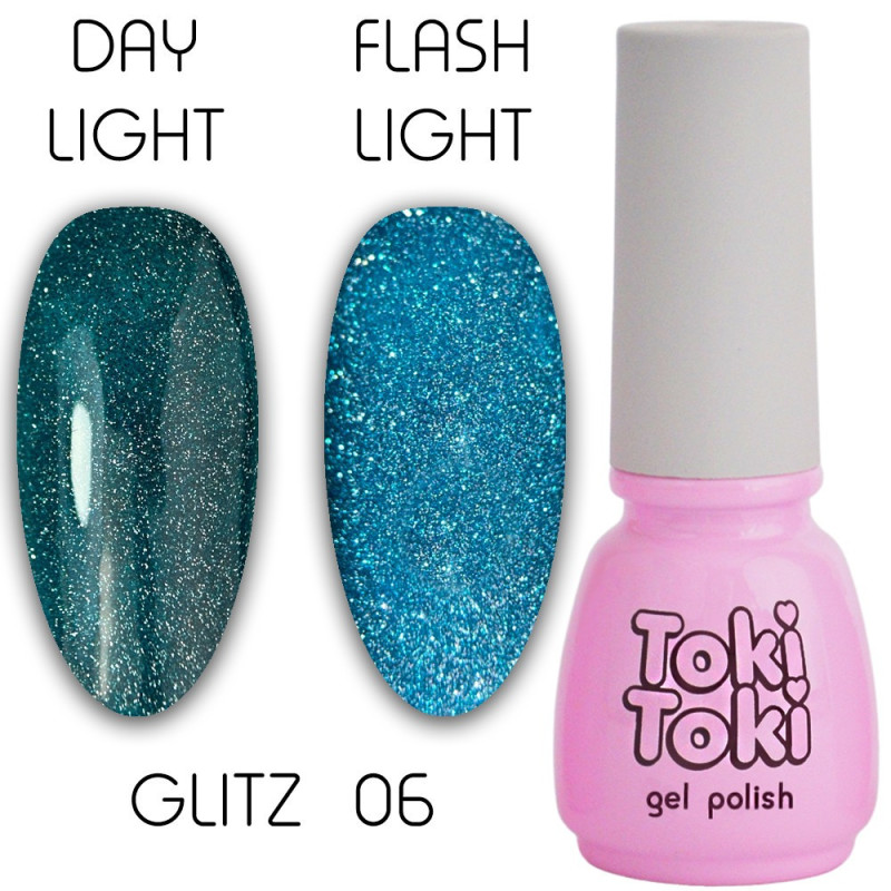 Гель-лак Toki Toki / Glitz GZ06, 5 мл
