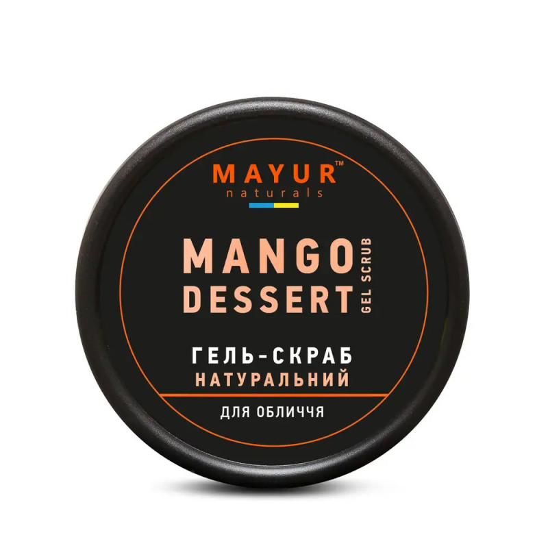 Naturalny Mayur / MANGO DESSERT Żelowy peeling do twarzy i brwi, 50 ml