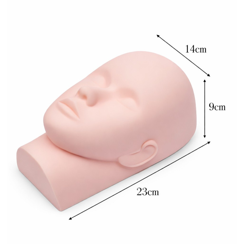 Mannequin head for eyebrows and lips tattooing, eyelash extension - light skin