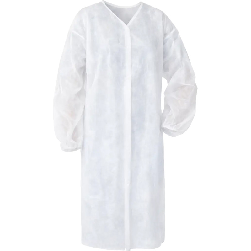 Fartuch jednorazowy ze spunbondu na zatrzaski Polix PRO&MED - COMFORT+ (rozmiar L-XL), 1 szt