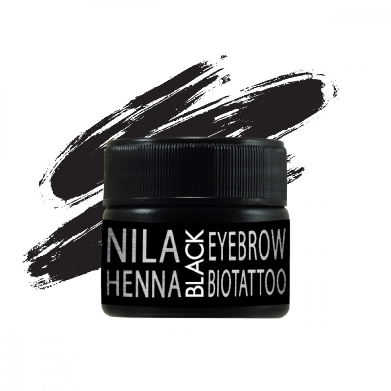 Henna do brwi i biotatu Nila 10 g w słoiczku (czarna)