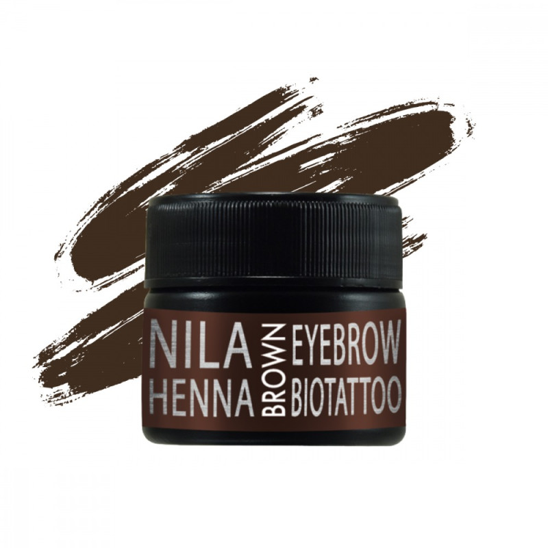 Henna for eyebrows and biotattoo Nila 10 g in a jar (brown)
